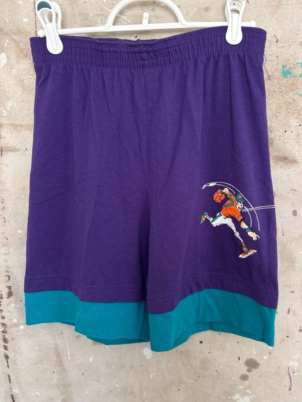 Vintage 90s Body Ragz Kid's Baseball Graphic Shorts